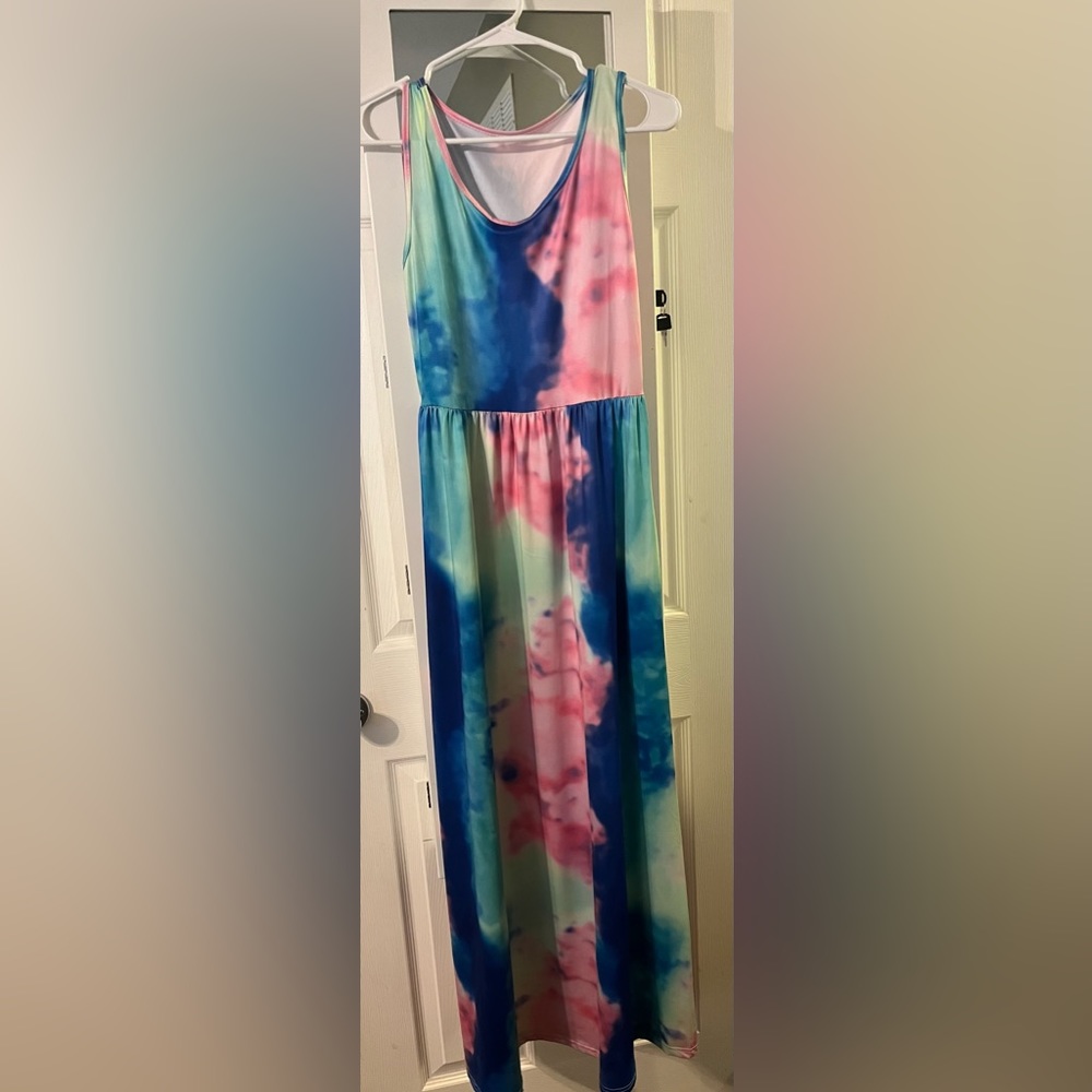 Tie dye maxi dress